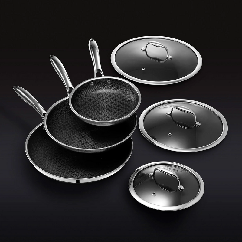 Hybrid Fry Pan Set with Lids, 6pc M3